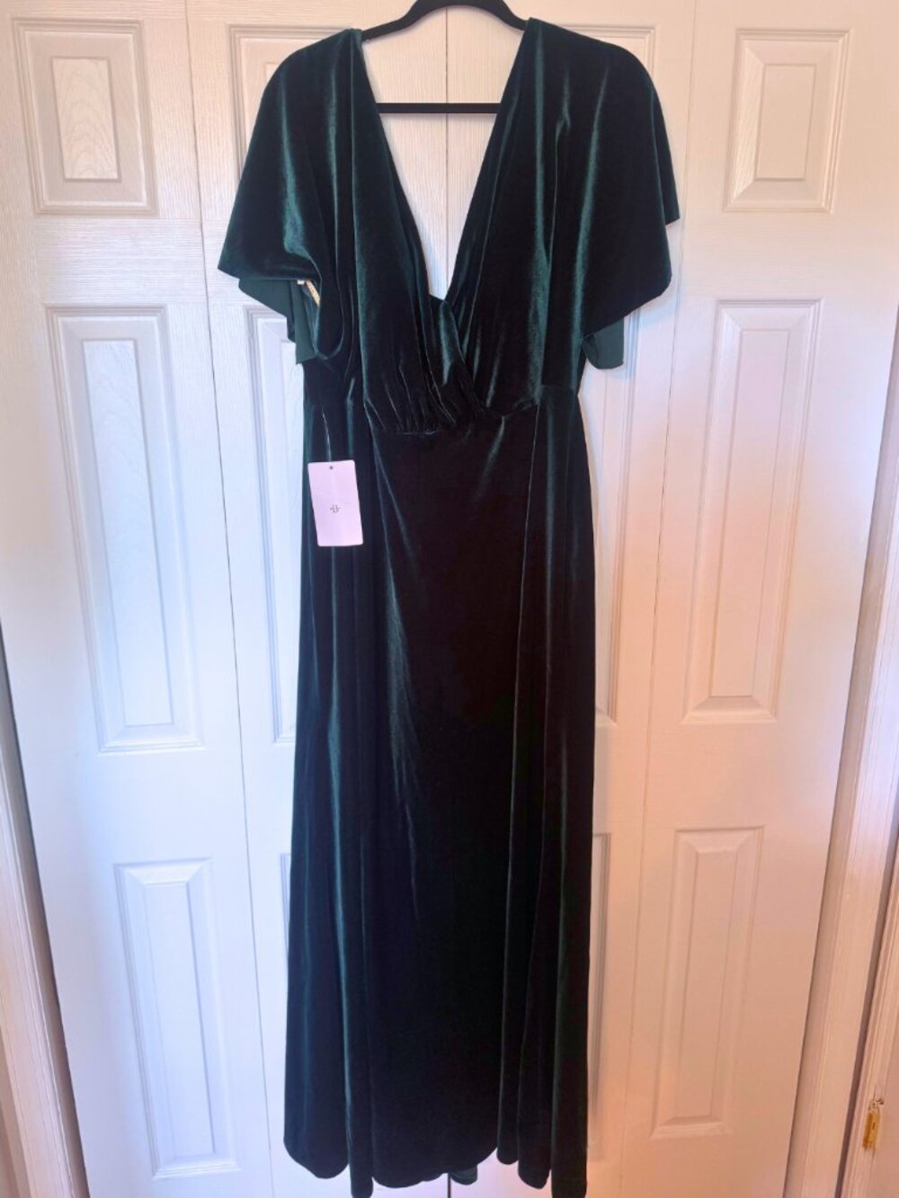 NWT Jenny Yoo x BHLDN Green Velvet Gown (Size 26) 💚✨